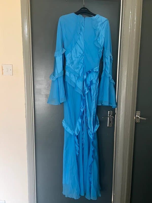 ASOS Long sleeve ruffle maxi dress