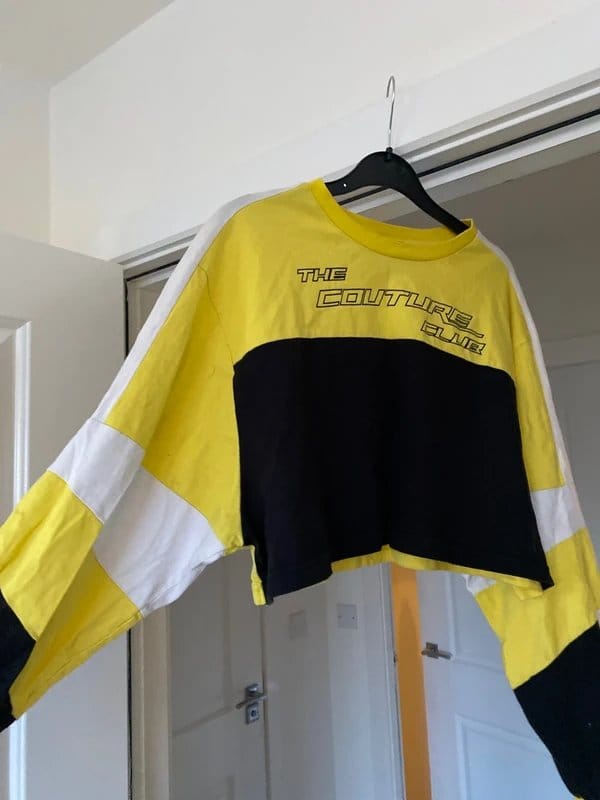 ASOS The Couture Club Yellow & Black Long Sleeve Top