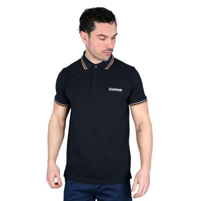 Lambretta Lambretta Men's SS25 Twin Tip Polo Shirt in Dark Navy - 3