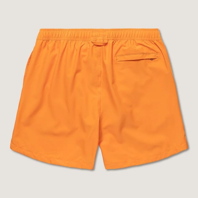 Panos Emporio Panos Emporio Men's Classic solid swimshorts in blazing orange with front tie string - 3