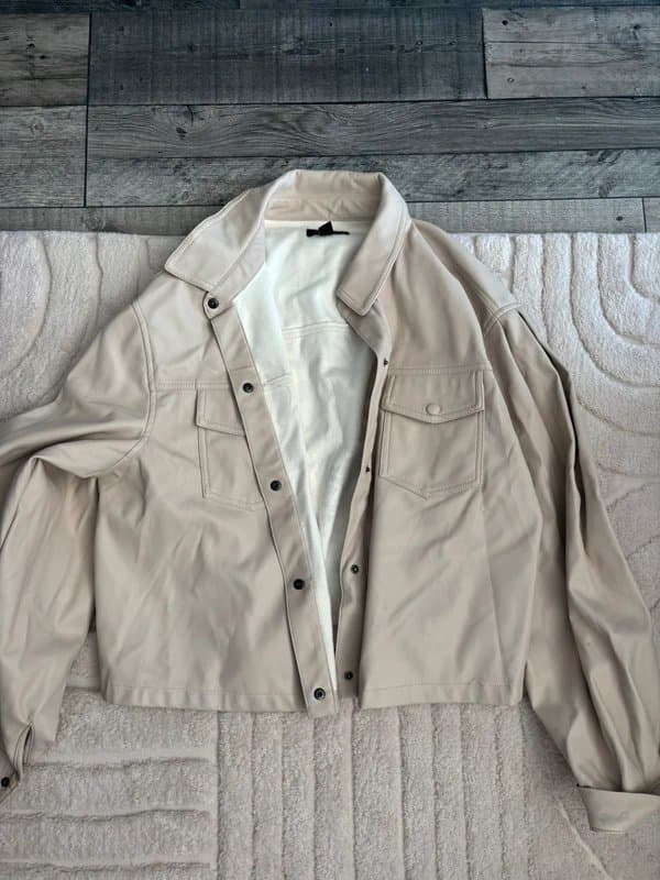 New Look New look cropped faux leather jacket