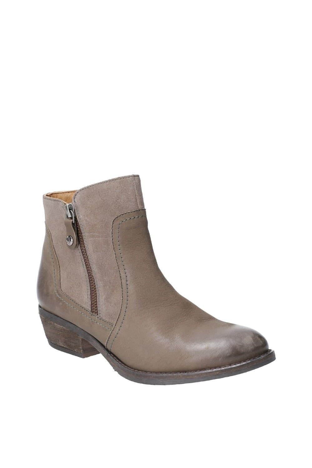 Hush Puppies Hush Puppies Women's 'Isla' Leather & Suede Ankle Boots in Khaki