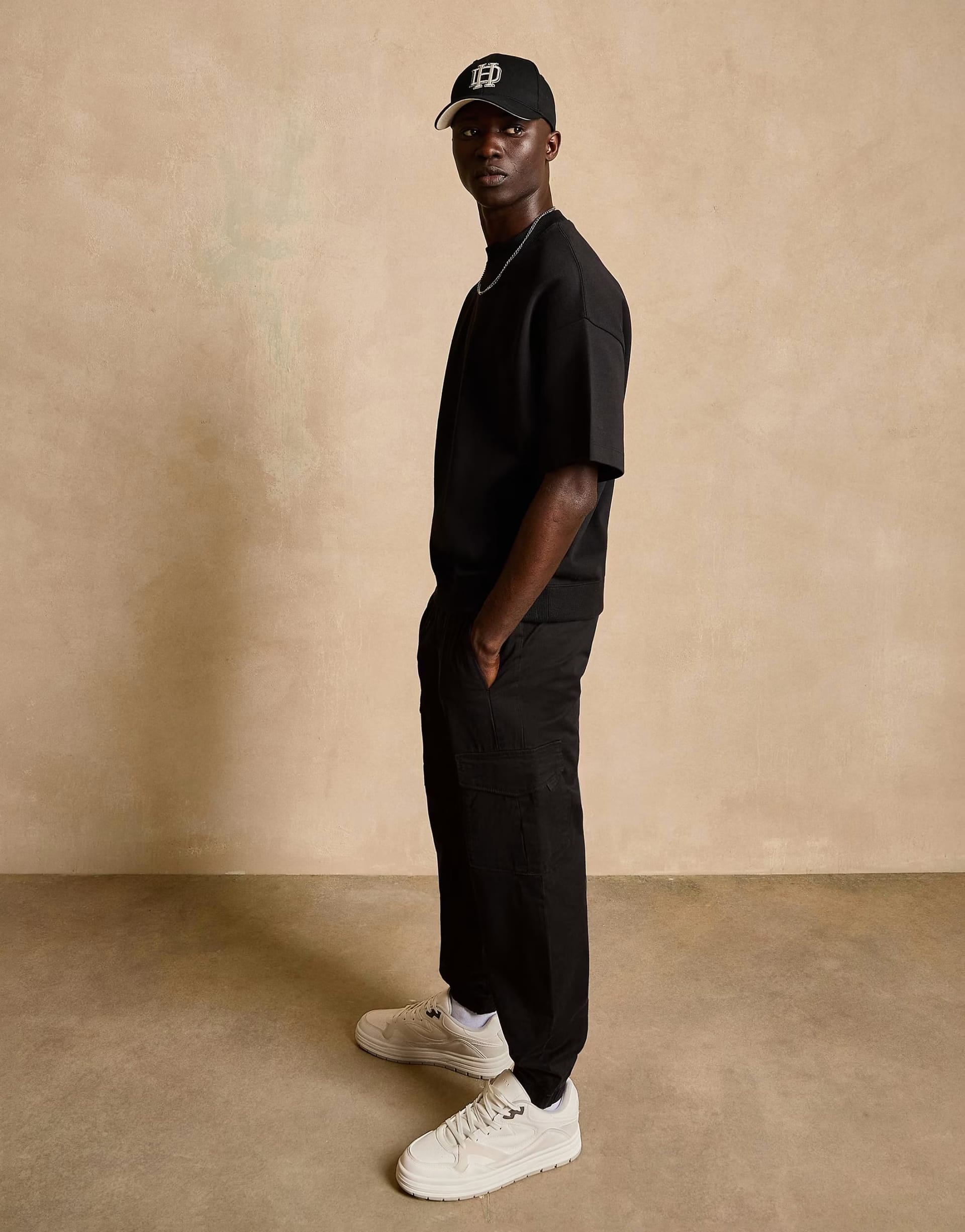 ASOS Black Cotton Cargo Joggers