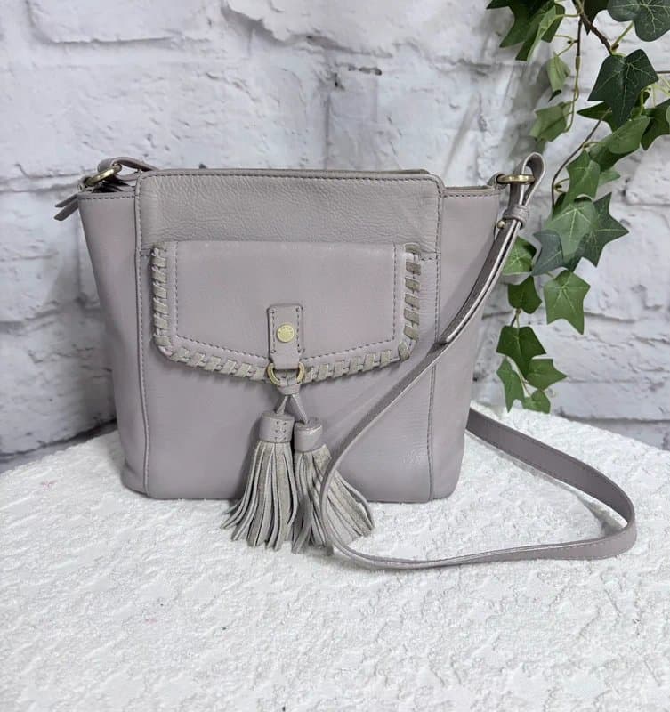 Radley Radley Grey Genuine Leather Crossbody/Shoulder Bag
