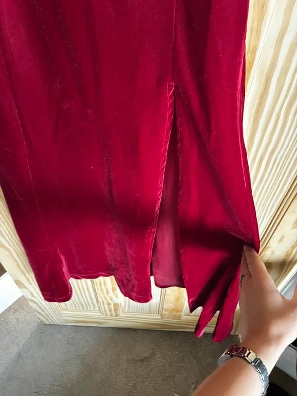 ASOS Red velvet dress