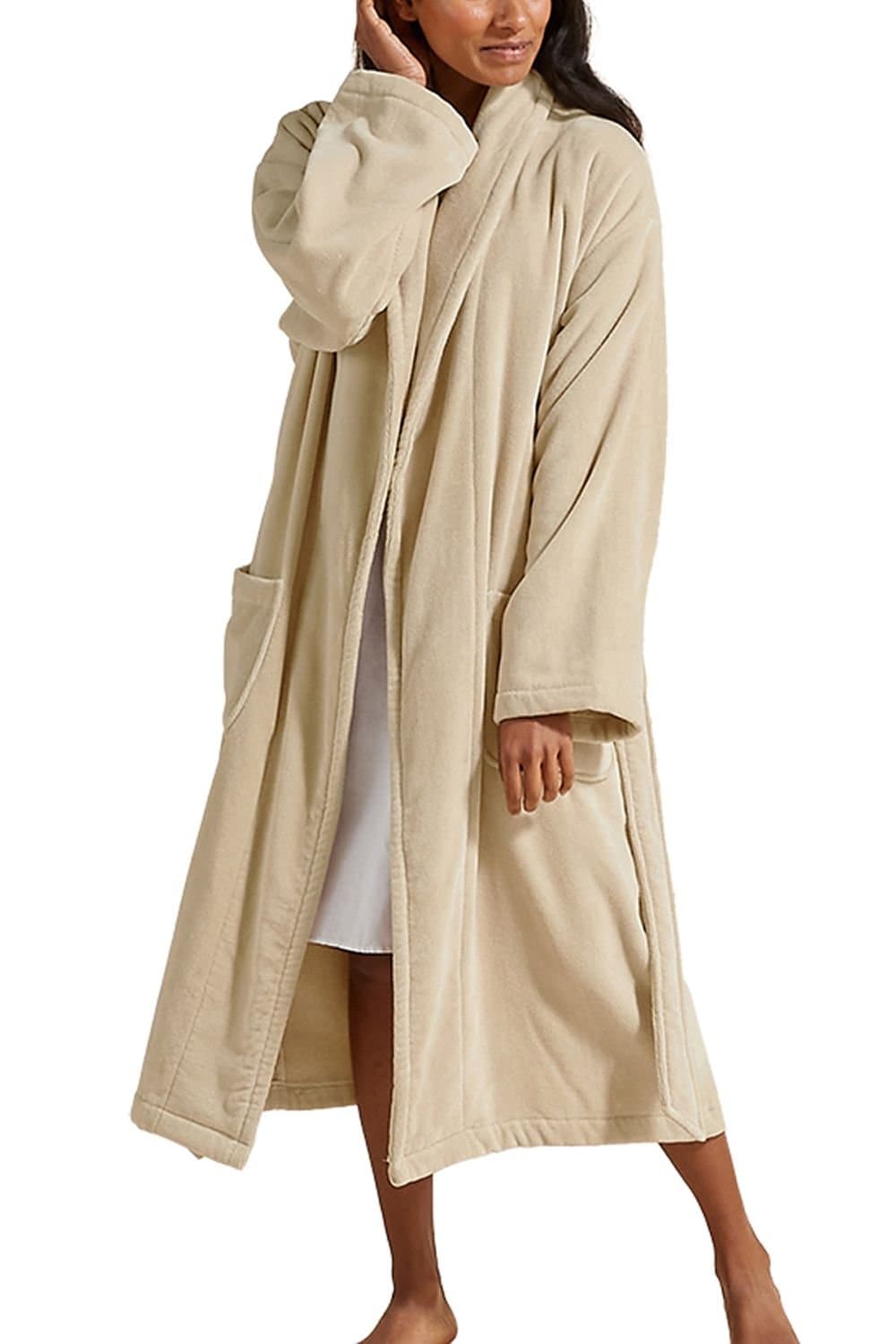 Christy Christy Light Brown Velour Bath Robe