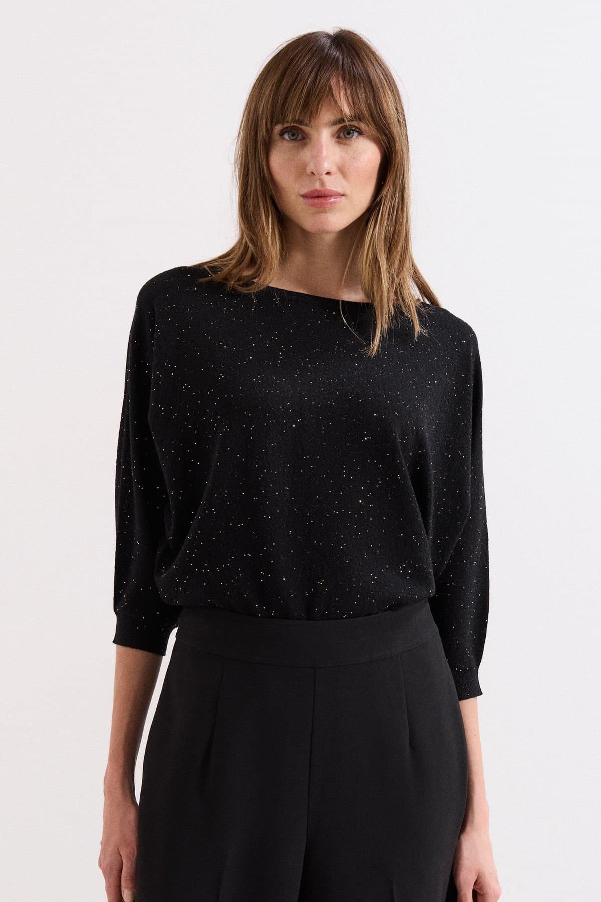 Phase Eight Phase Eight Women's Sequin Cristine Jumper in True Black