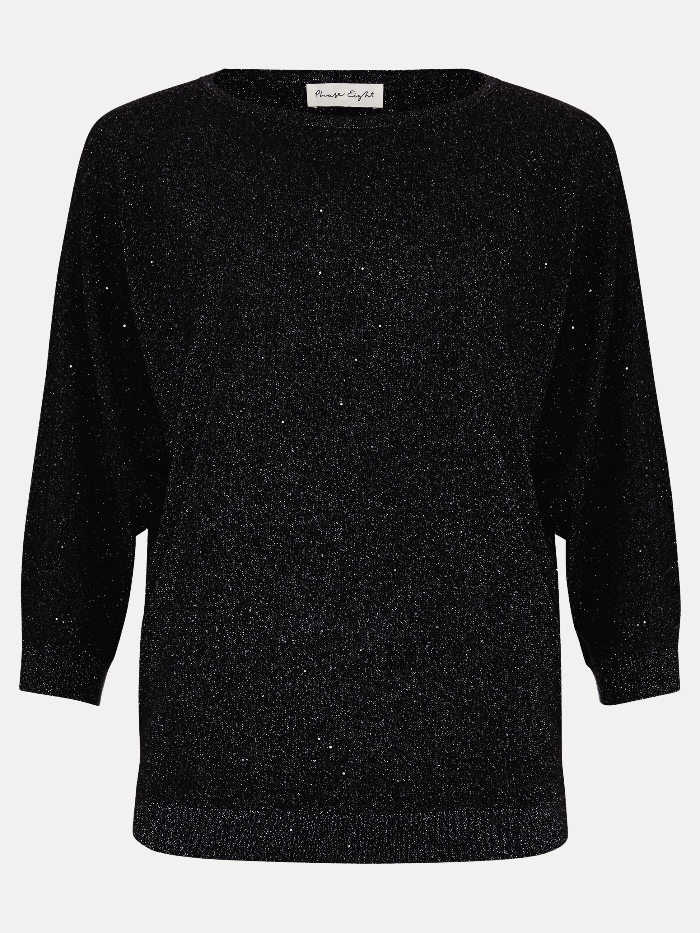 Phase Eight Phase Eight Women's Sequin Cristine Jumper in True Black - 2
