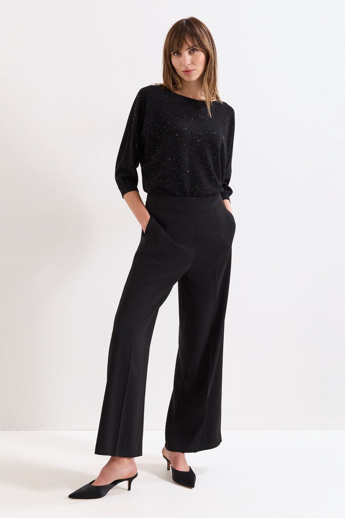 Phase Eight Phase Eight Women's Sequin Cristine Jumper in True Black - 3