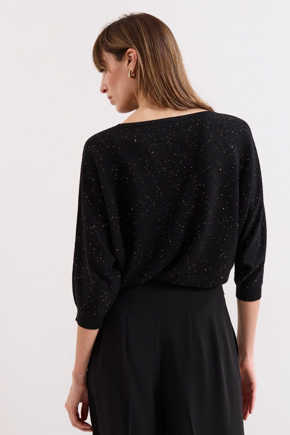 Phase Eight Phase Eight Women's Sequin Cristine Jumper in True Black - 4