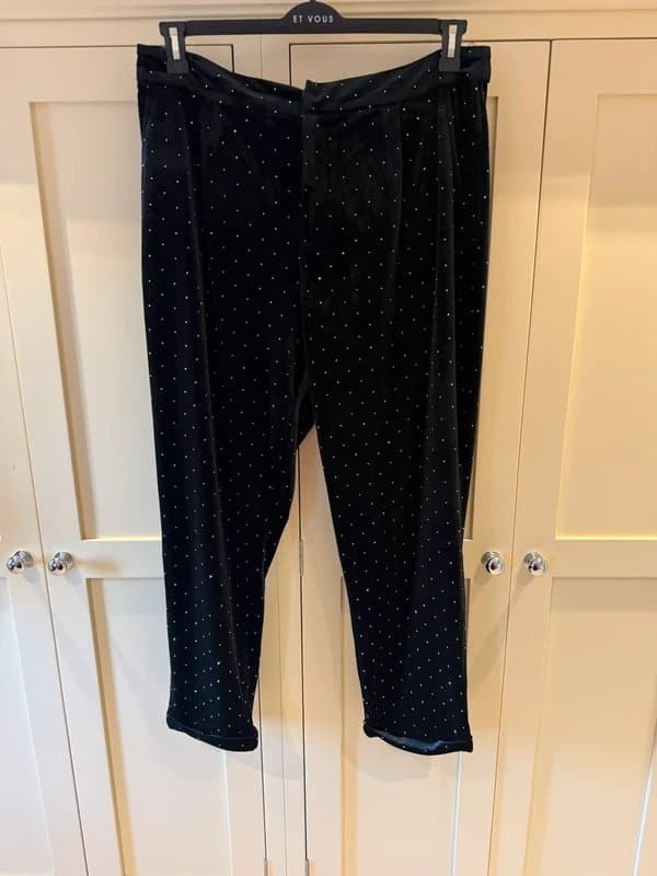 Never Fully Dressed Never Fully Dressed velvet trousers with sparkles
