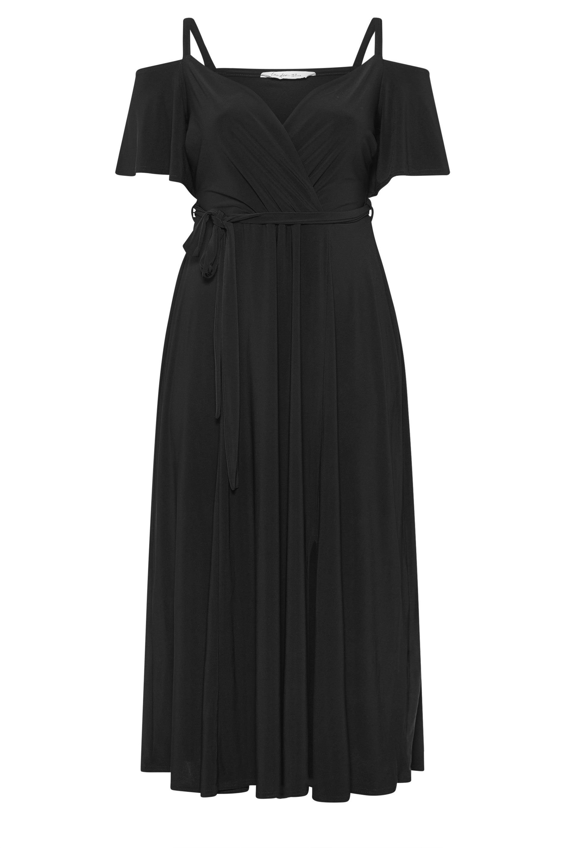 Yours Yours Women's Cold Shoulder Maxi Dress in Black - 2
