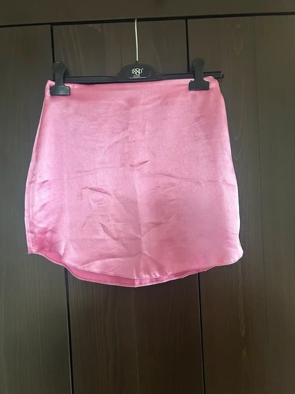 ASOS Design Pink Satin Mini Skirt