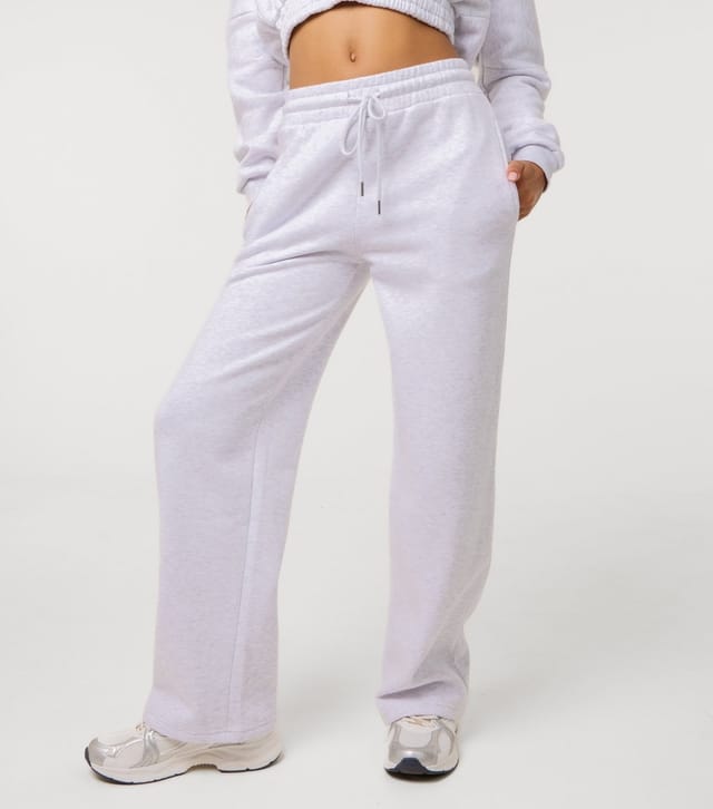 Pink Vanilla Women's Light Grey Drawstring Straight Leg Joggers Pink Vanilla New Look - 2