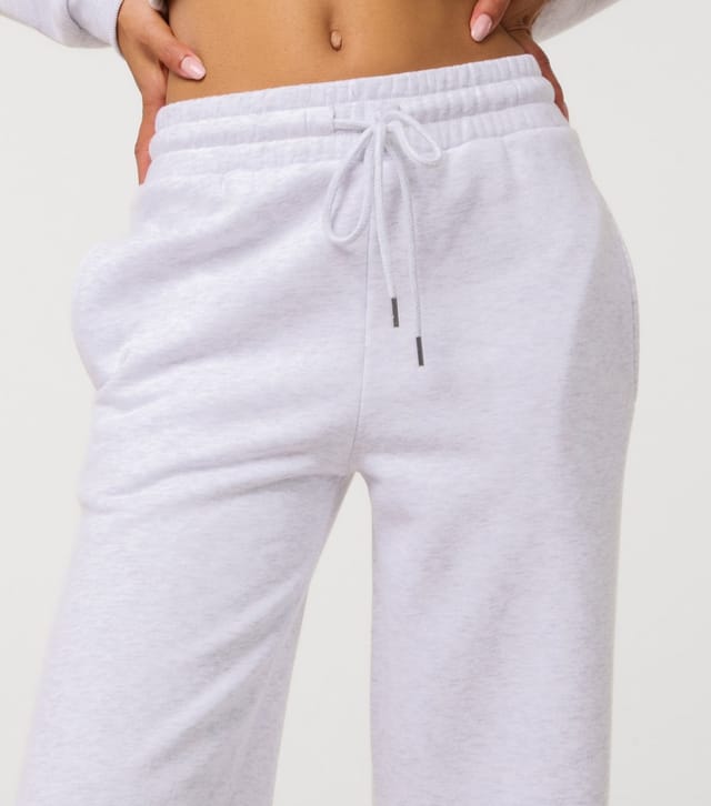 Pink Vanilla Women's Light Grey Drawstring Straight Leg Joggers Pink Vanilla New Look - 3