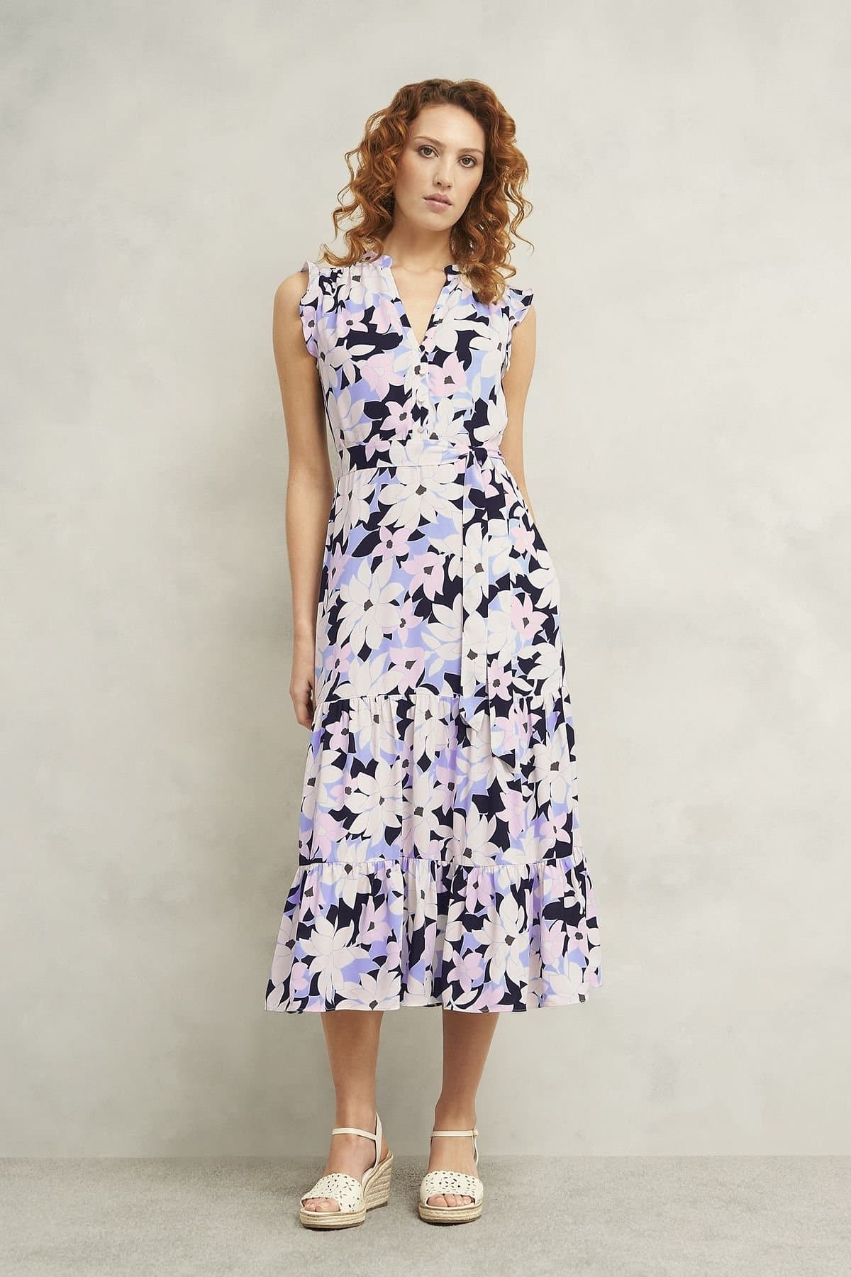 Hobbs London Hobbs London Women's Shauna Sleeveless Midi Dress in Midnight