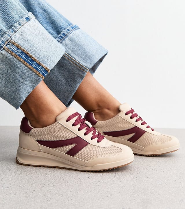 New Look Women's Stone Faux Leather Wedge Trainers Vegan New Look - 2