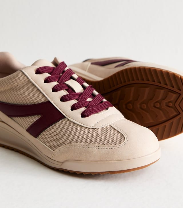 New Look Women's Stone Faux Leather Wedge Trainers Vegan New Look - 3