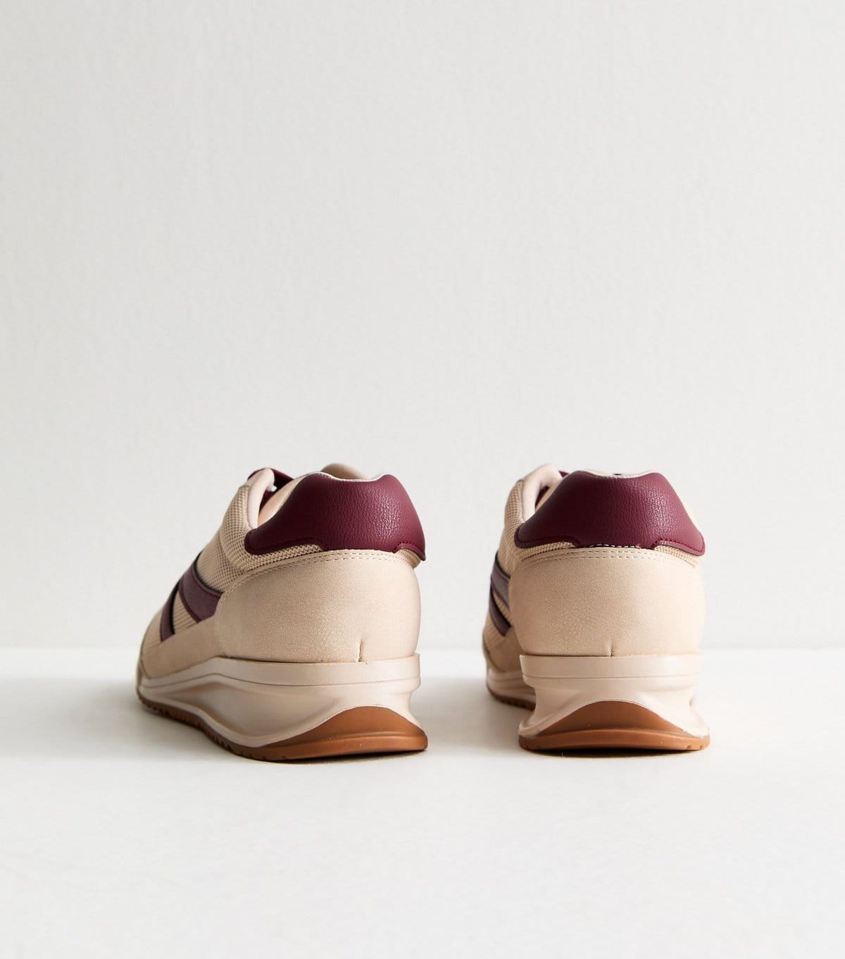 New Look Women's Stone Faux Leather Wedge Trainers Vegan New Look - 4