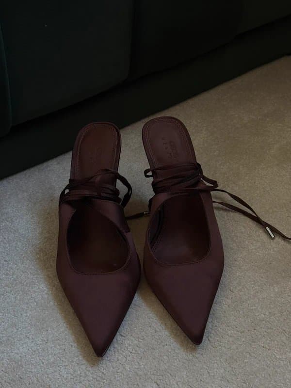 ASOS Design asos design brown satin heels