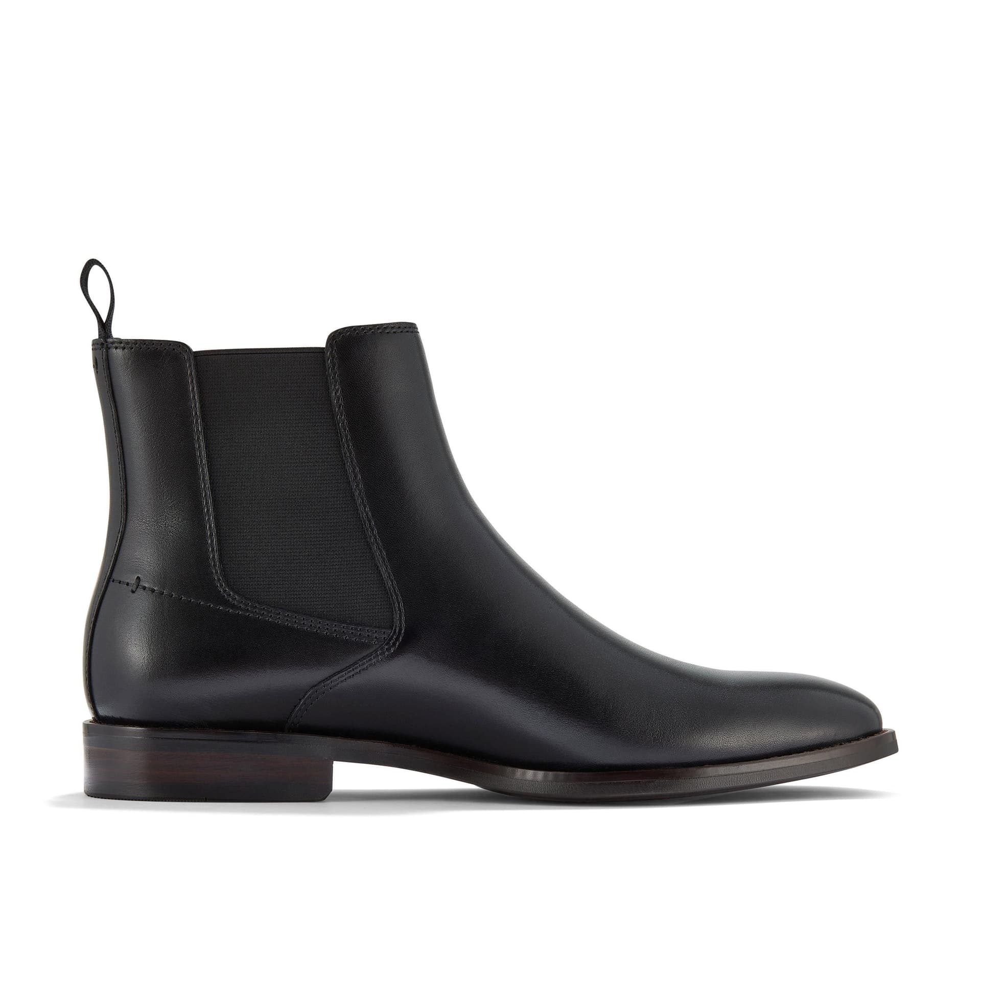 Clarks Clarks Men's Banstead Hi Black Leather Ankle Boots, Chelsea Boots