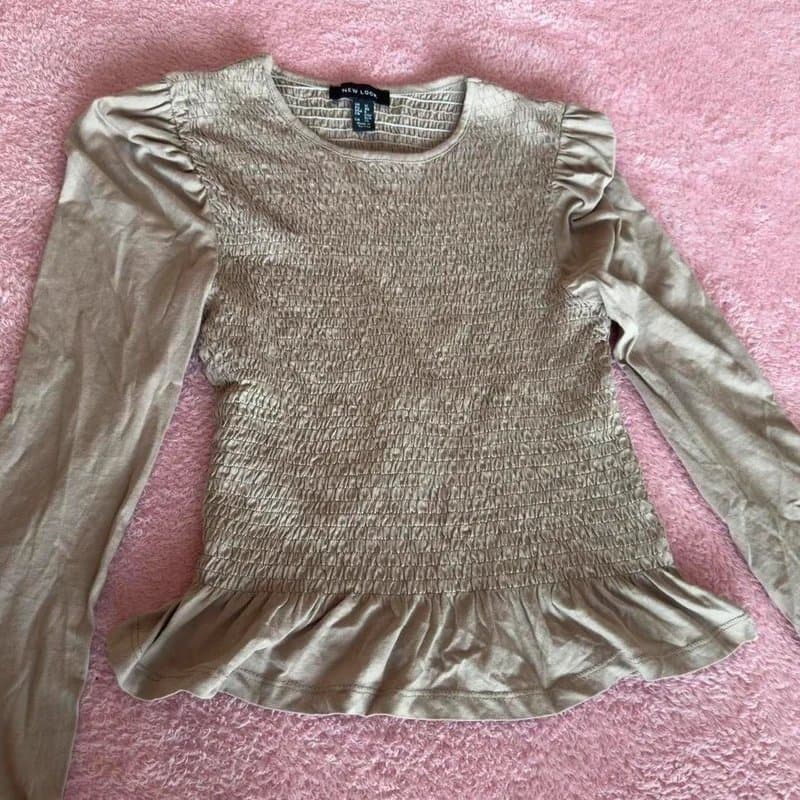 New Look Frill bottom Shirred ruched smocked