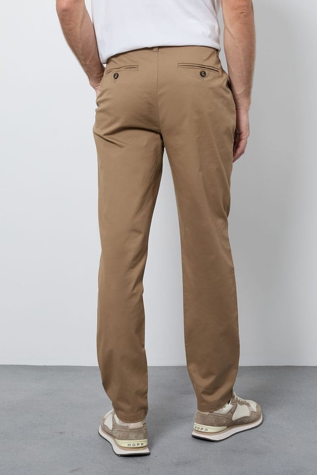 Burton Burton Men's Slim Fit Chino Trousers in Stone - 3