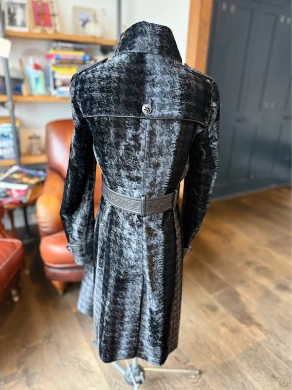 Karen Millen Karen Millen RRP £599 Black Faux Pony Skin Military Belted coat Size 10