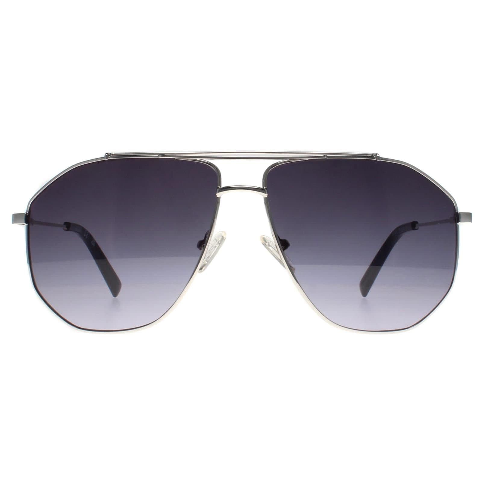 GUESS Guess Men's Aviator Silver Blue Gradient GF5087