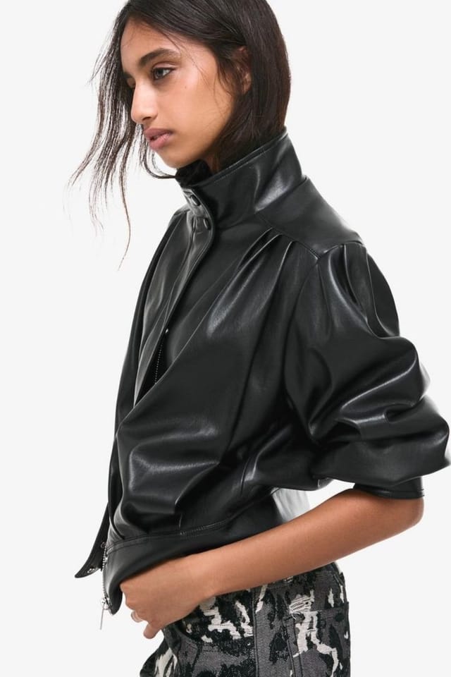 OUTTA BOX OUTTA BOX Women's Black Faux PU Leather Jacket - 2