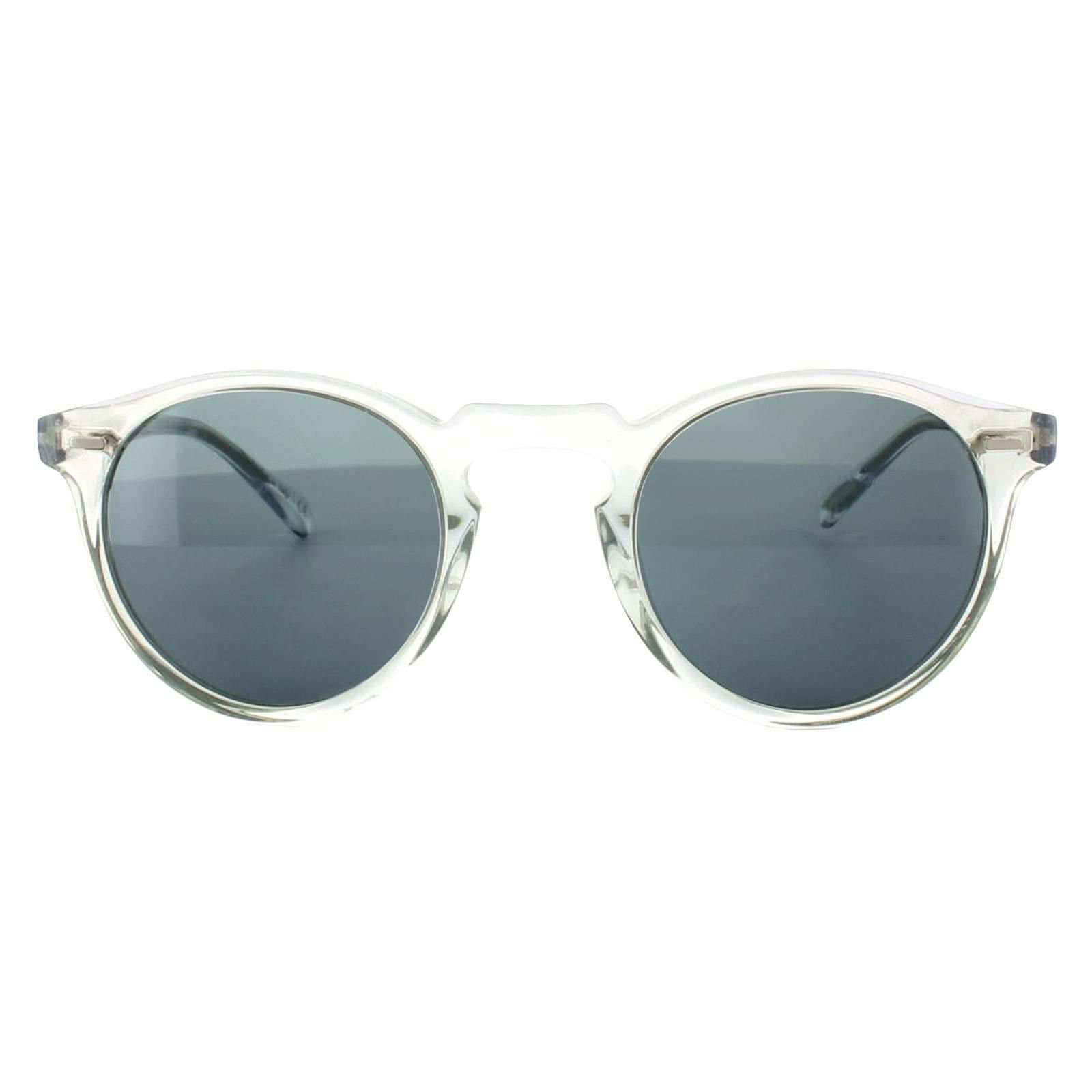 Oliver Peoples Oliver Peoples Men's Round Crystal Indigo Photochromic Sunglasses in Clear