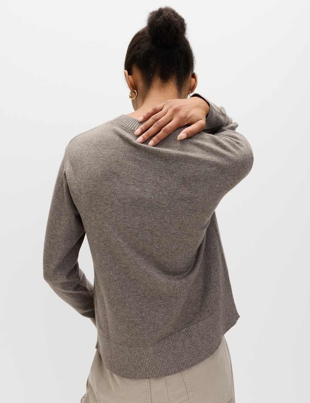 Marks & Spencer M&S Air-Yarn Crew Neck Jumper Nutmeg