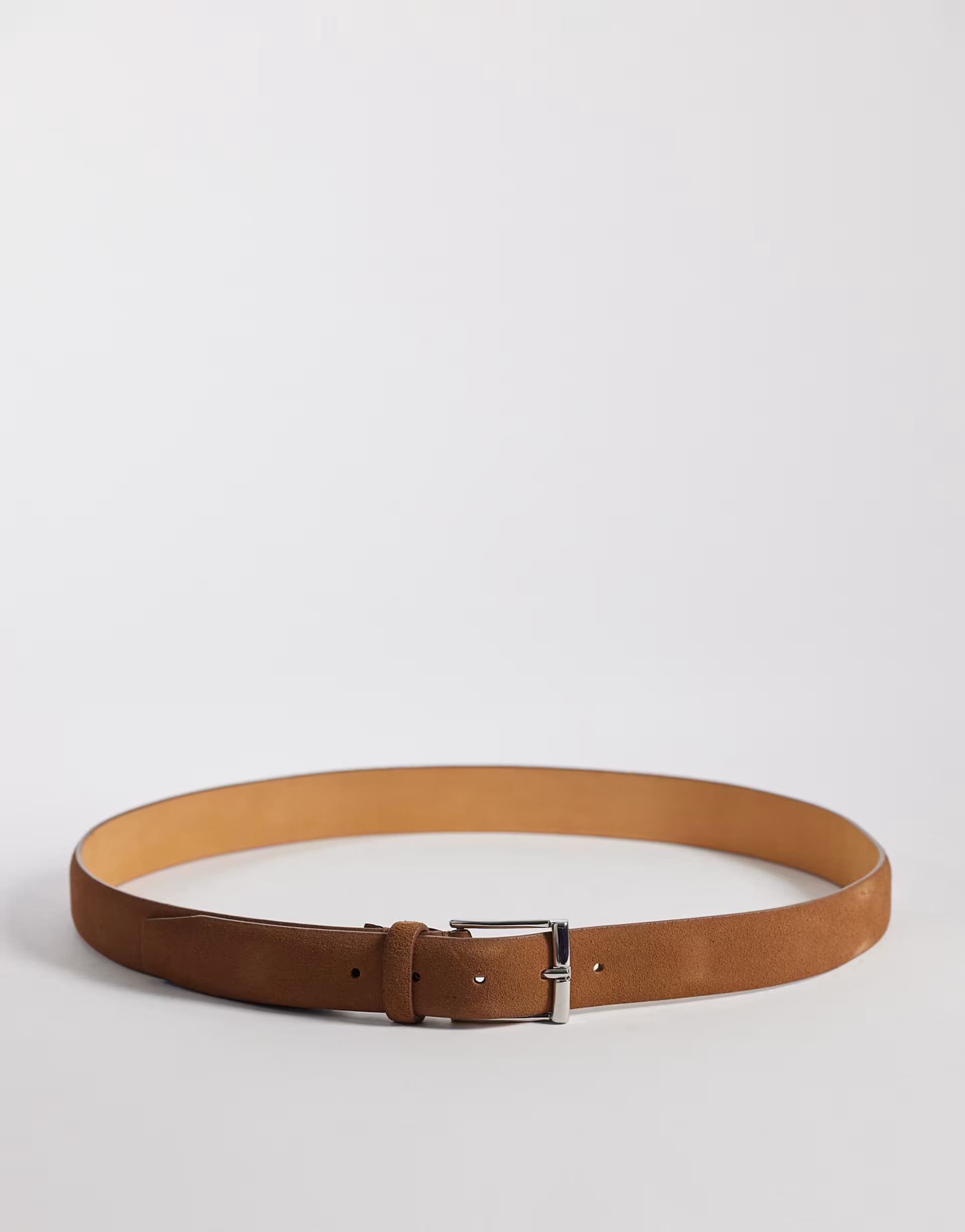 ASOS ASOS Tan Leather Belt with Silver Buckle