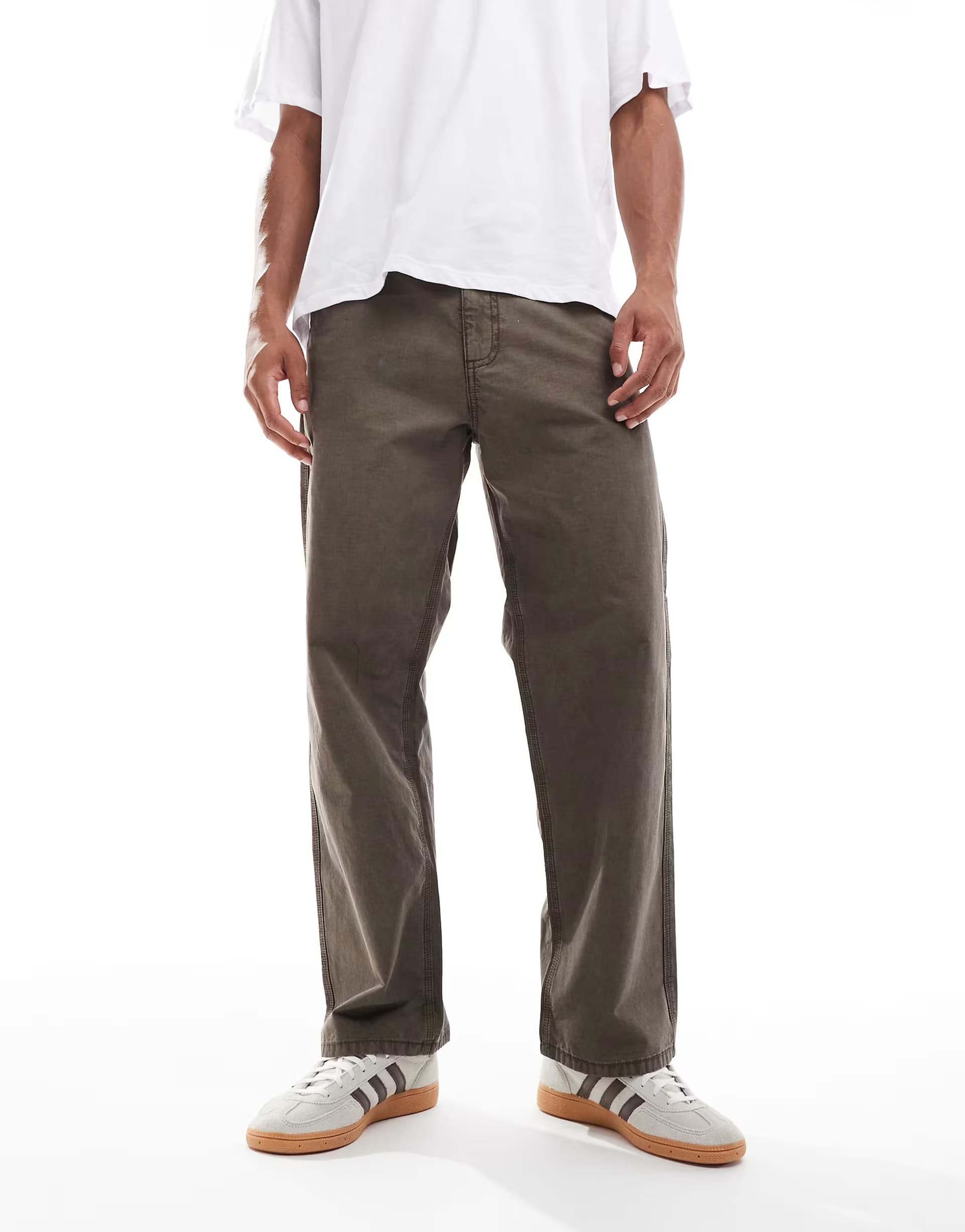ASOS Jack & Jones loose fit worker trouser in khaki