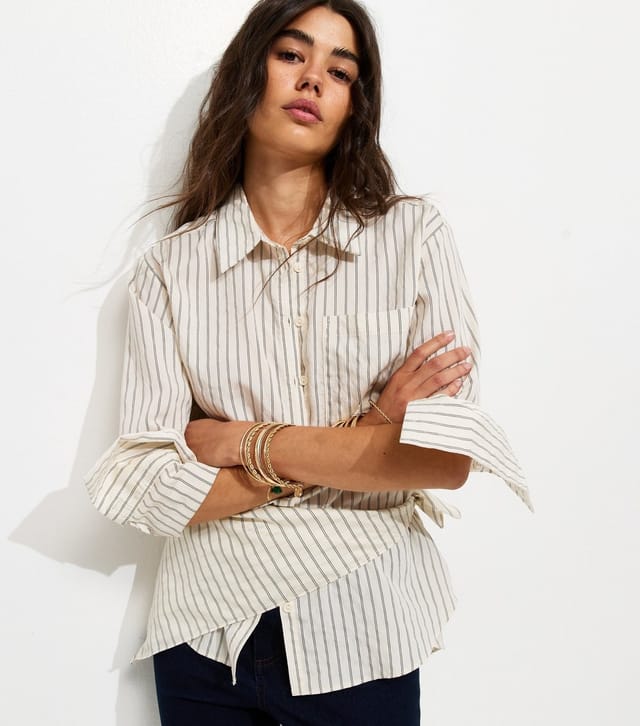 New Look White Vertical Stripe Bandana New Look - 2