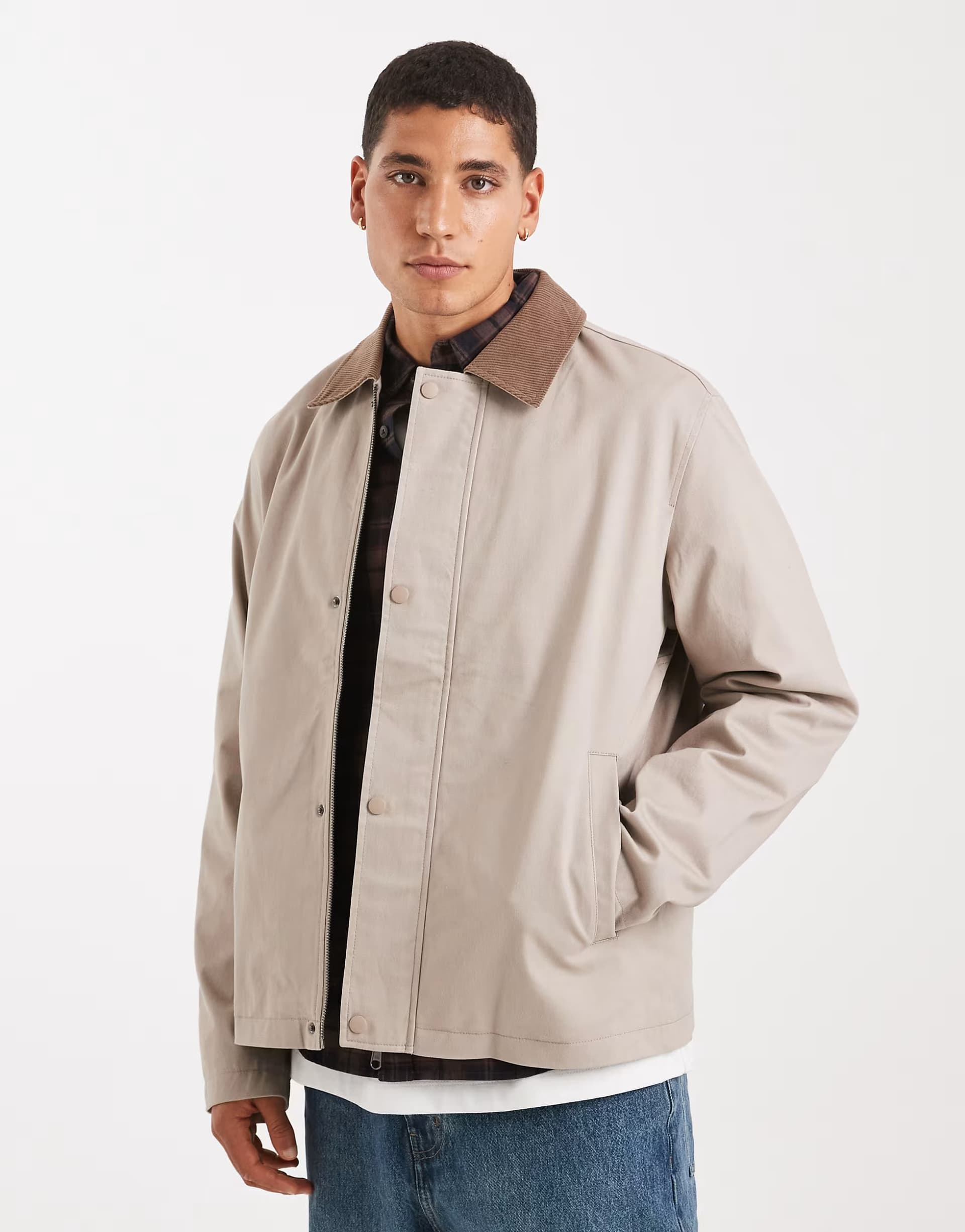 ASOS Jack & Jones barn jacket in beige