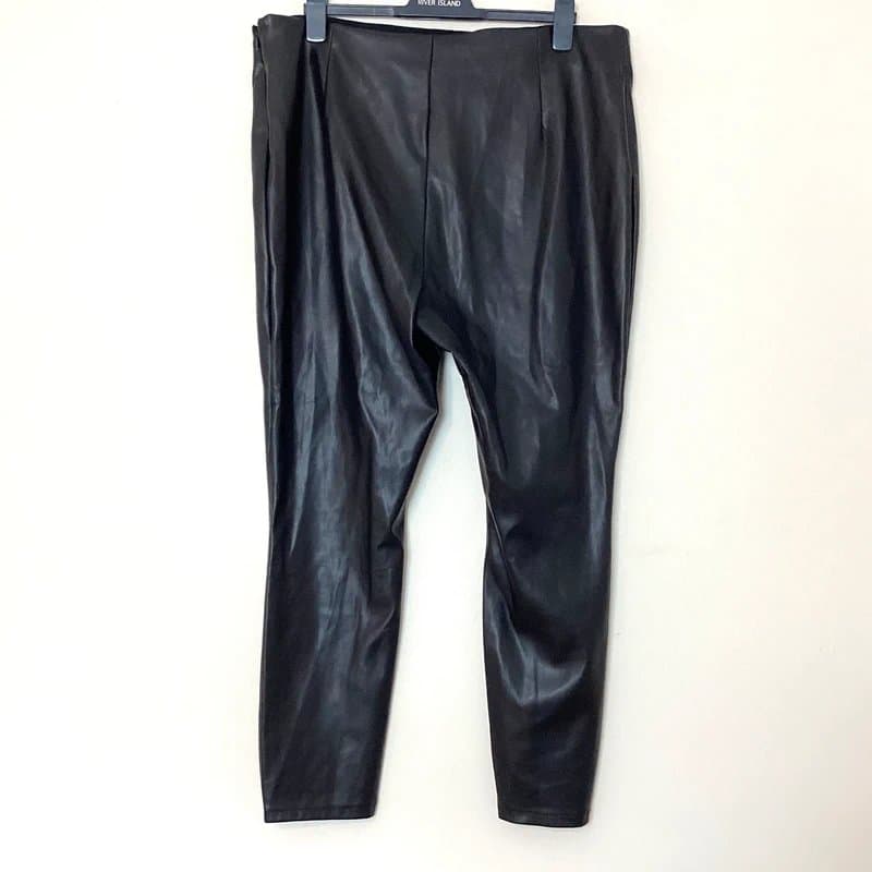 ASOS ASOS black faux leather trousers size 20 worn a few times
