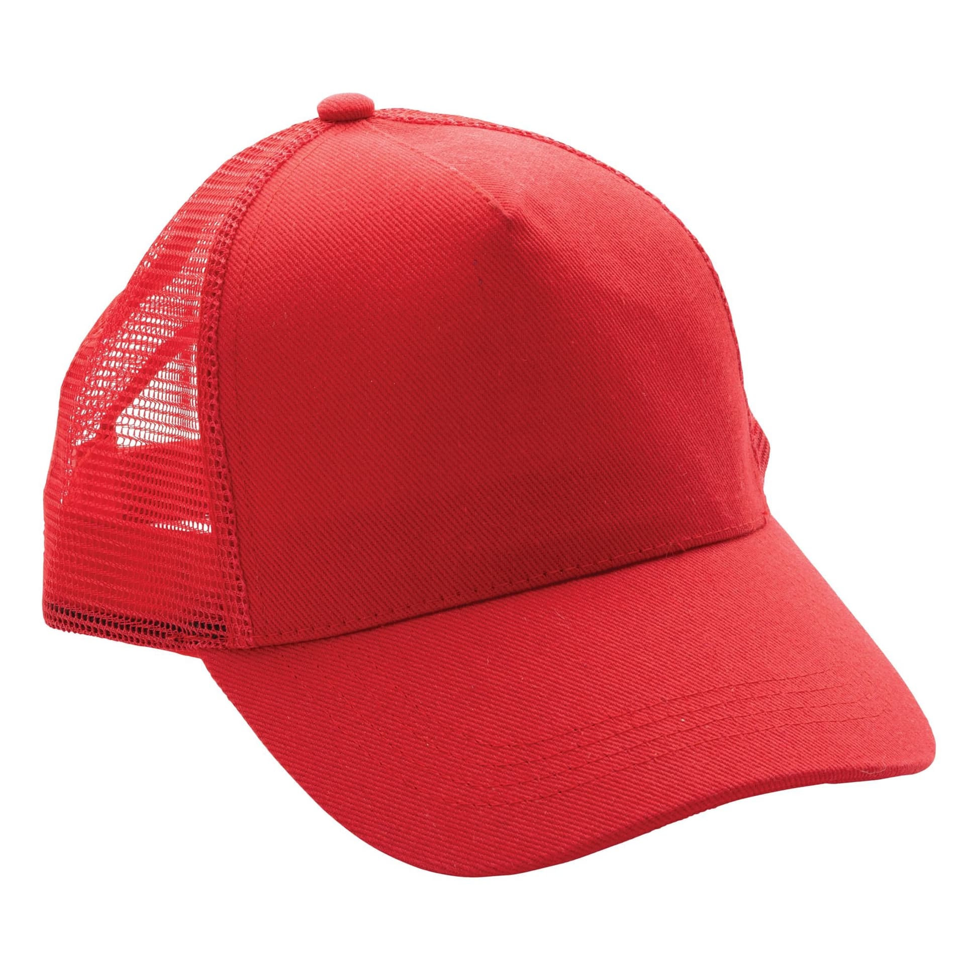 XD Design XD Design Men's Brushed Cotton 5 Panel Trucker Cap in Red