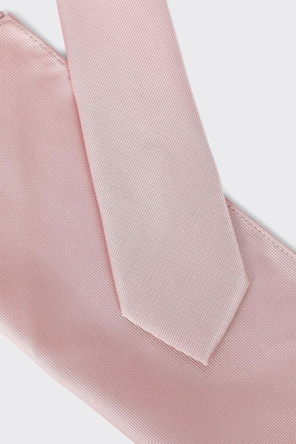 Burton Burton Men's Light Pink Slim Tie & Pocket Square Set - 4