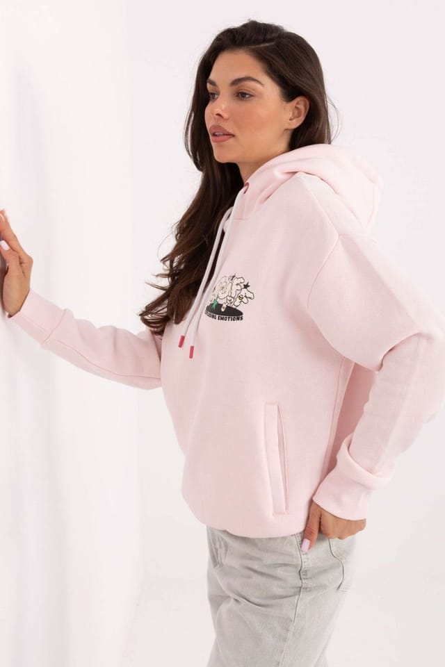 Love Lace Love Lace Women's Everyday Cotton Polyester Hoodie Patch Pockets in Pink - 2