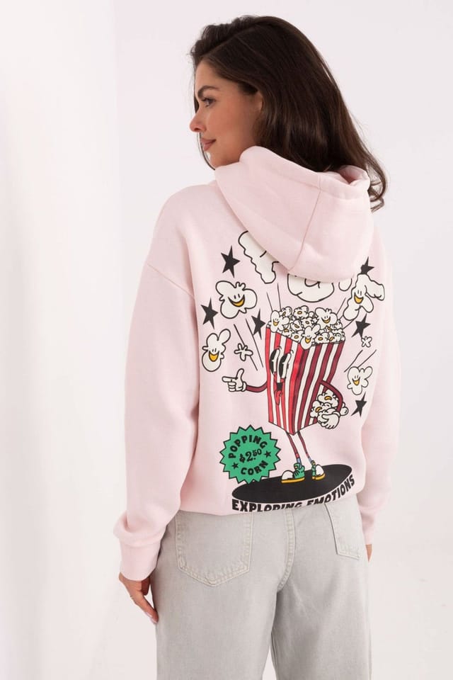 Love Lace Love Lace Women's Everyday Cotton Polyester Hoodie Patch Pockets in Pink - 3