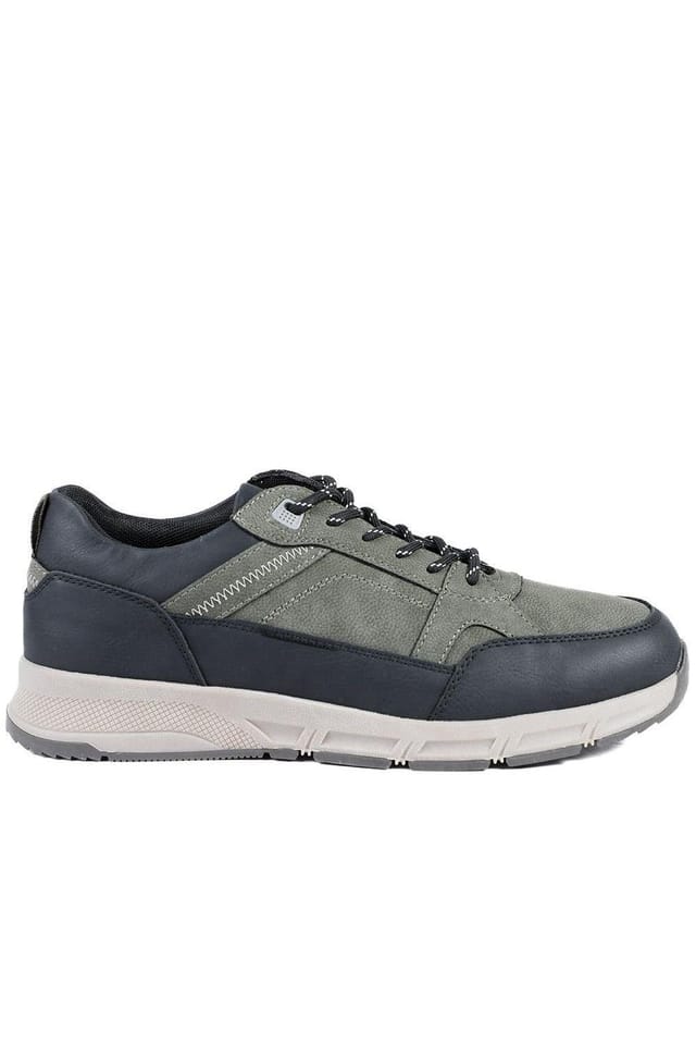Pavers Pavers Men's Wide Fit Rugged Lace Up Trainers in Khaki - 2