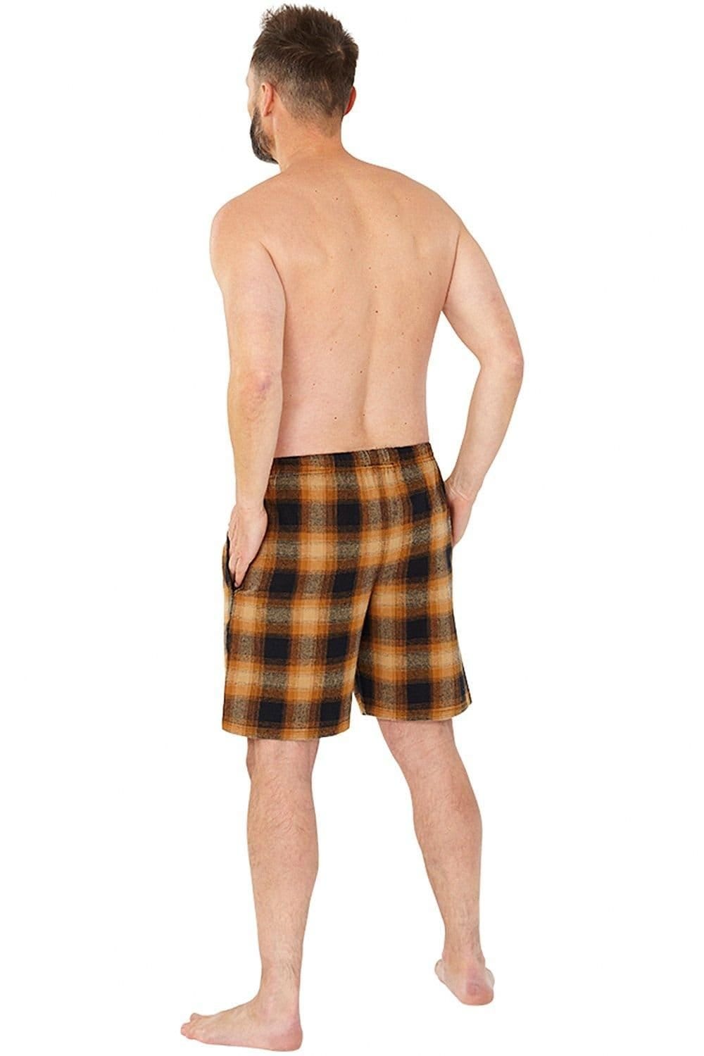Just Essentials Just Essentials Men's Mens Flannel Check Pyjama Shorts in Mid Navy - 4