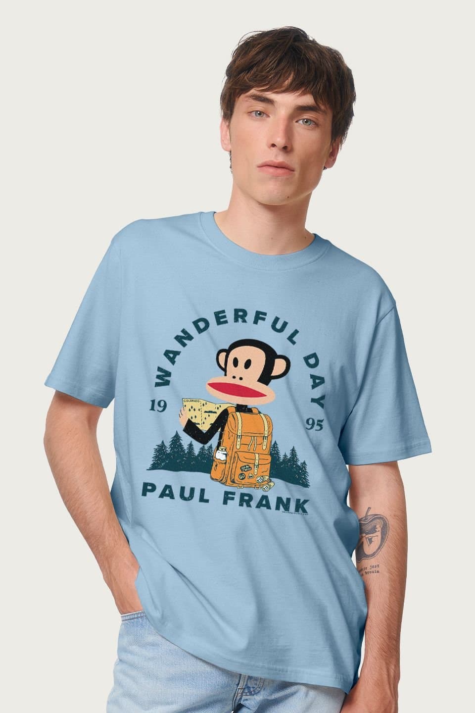 Paul Frank Paul Frank Men's Julius Adventure Wand erful Day T-Shirt in Light Blue