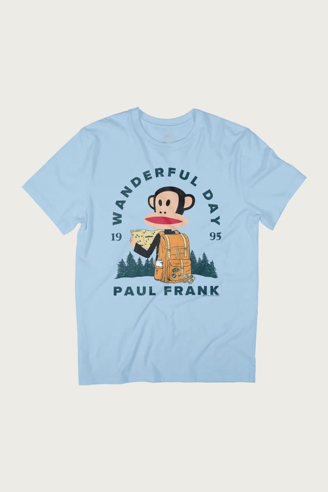 Paul Frank Paul Frank Men's Julius Adventure Wand erful Day T-Shirt in Light Blue - 2