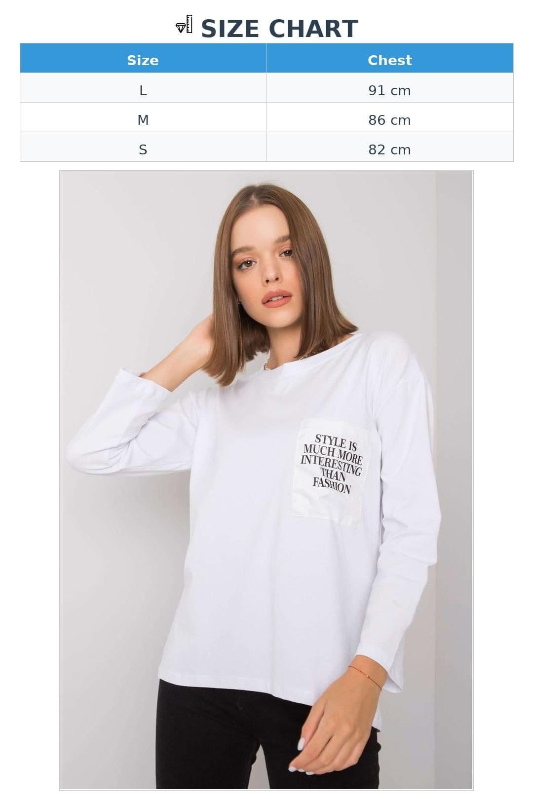 Love Lace Love Lace Women's Cotton Blouse with Pocket for Everyday in White - 4