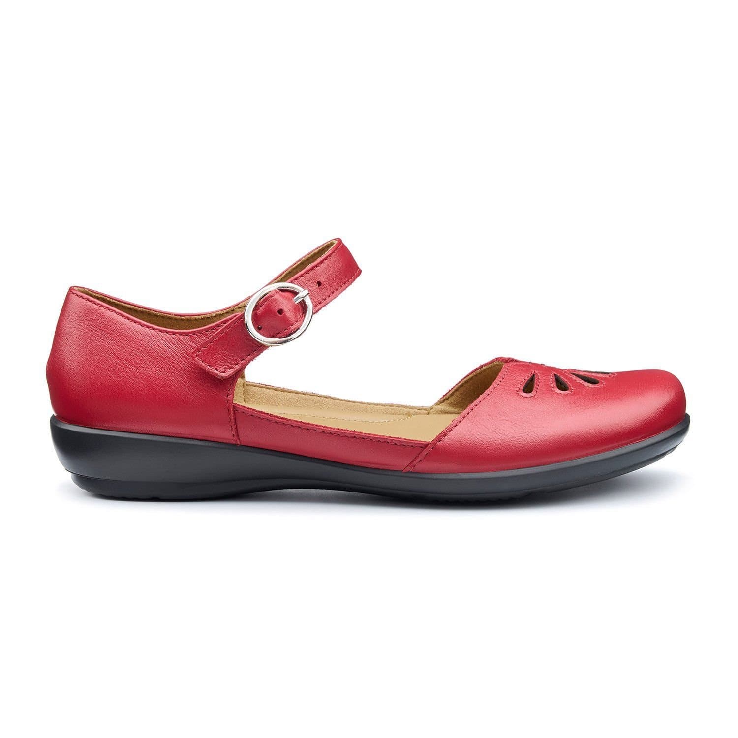 Hotter Hotter Women's Wide Fit 'Eloise' Mary Janes in Red