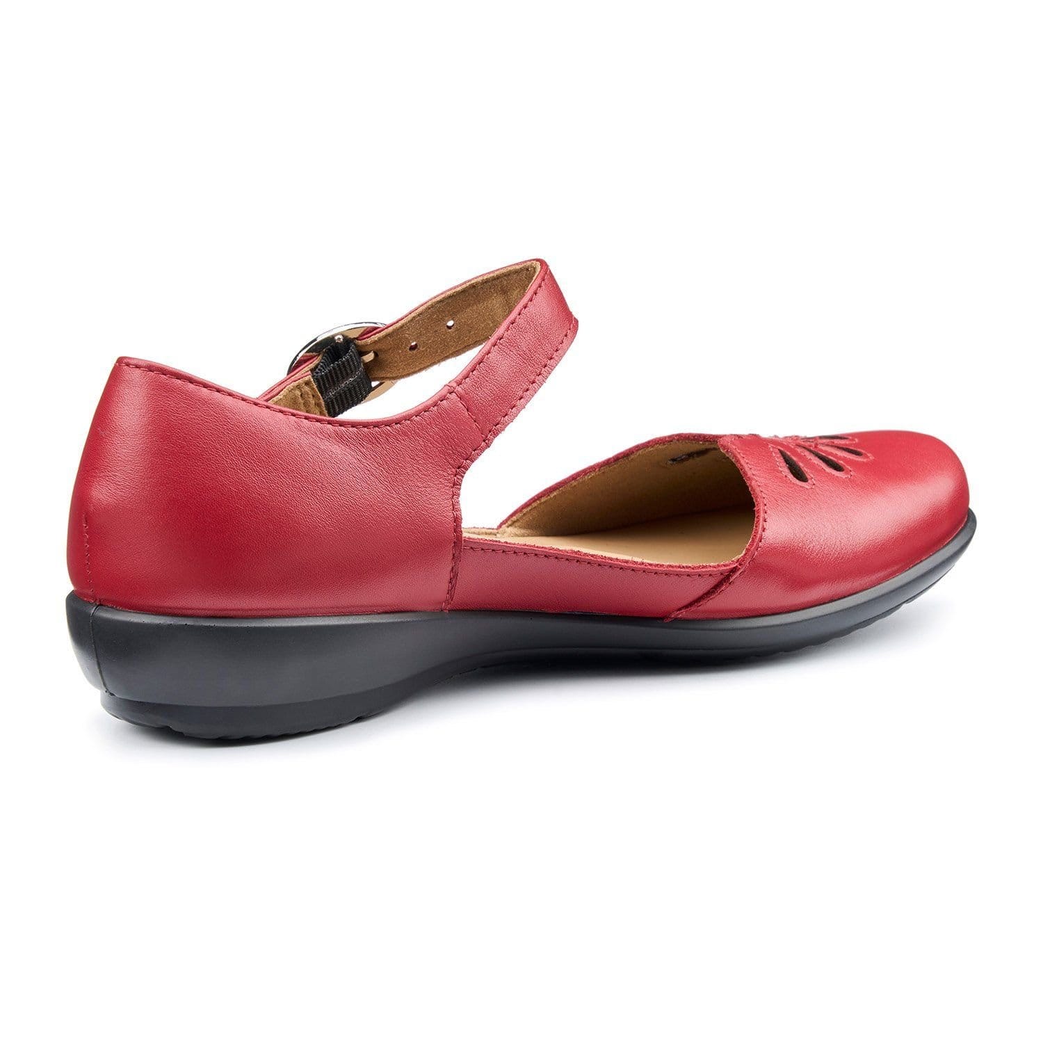 Hotter Hotter Women's Wide Fit 'Eloise' Mary Janes in Red - 4
