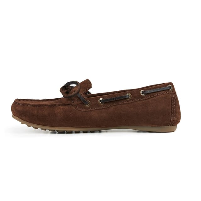 Moretta Moretta Women's Sofia Suede Moccasins in Brown - 2