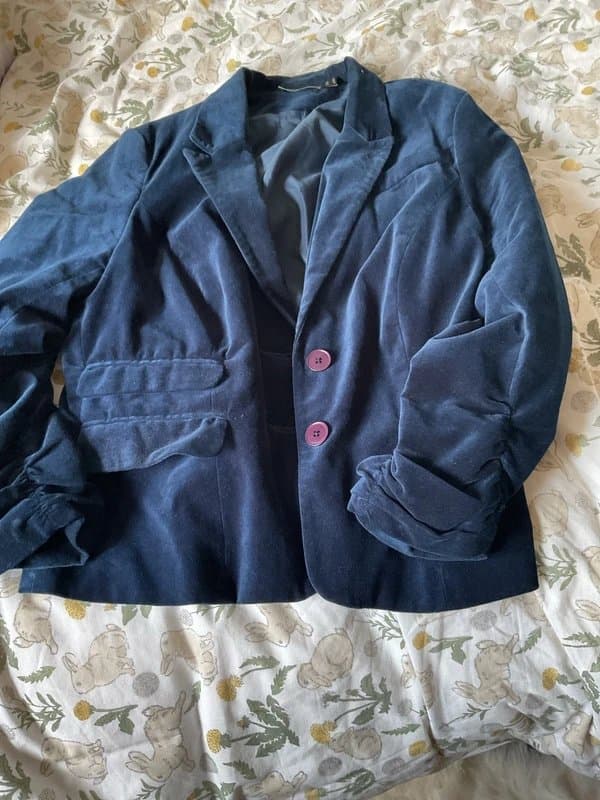 ASOS Blue velvet jacket